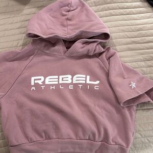 Rebel Athletic Kids' Hoodie Top in Dusty Pink